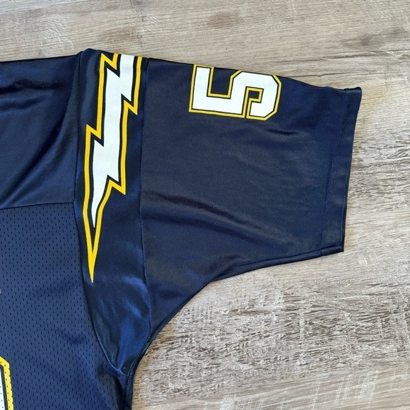 Vintage Champion San Diego Chargers Junior Seau jersey navy yellow men size 44 - Picture 6 of 7
